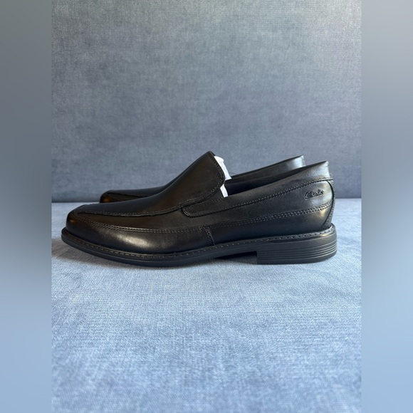 Clarks Cosgrove Free Loafer Men’s SZ 13M Black Leather Slip On Comfort Shoe New - Picture 4 of 9